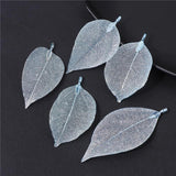 5PCS Colorful Leaf Pendant Charms For DIY Jewelry Making 40-60mm