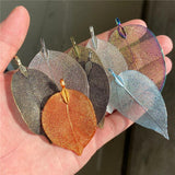 5PCS Colorful Leaf Pendant Charms For DIY Jewelry Making 40-60mm