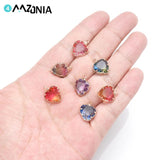 10pcs Heart Crystal Charms Pendant for DIY Jewelry Making