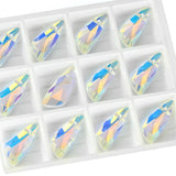 Crystal Wing Pendant Glass Charms Beads for DIY Jewelry 12PCS