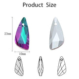 Crystal Wing Pendant Glass Charms Beads for DIY Jewelry 12PCS