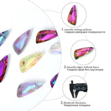 Crystal Wing Pendant Glass Charms Beads for DIY Jewelry 12PCS