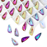 Crystal Wing Pendant Glass Charms Beads for DIY Jewelry 12PCS
