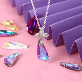 Crystal Wing Pendant Glass Charms Beads for DIY Jewelry 12PCS