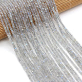 Faceted Flash Labradorite Stone Beads 3x2mm