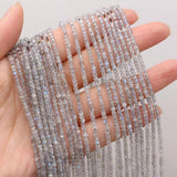 Faceted Flash Labradorite Stone Beads 3x2mm