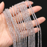 Faceted Flash Labradorite Stone Beads 3x2mm