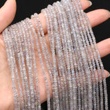 Faceted Flash Labradorite Stone Beads 3x2mm