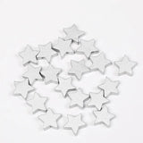 50 Pcs Golden & Silver 5-pointed Star Wood Spacer Beads Craft Baby Toy