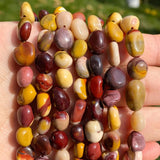 8-10mm Irregular Mookaite Stone Beads DIY Jewelry Making 15 Inches