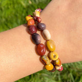 8-10mm Irregular Mookaite Stone Beads DIY Jewelry Making 15 Inches