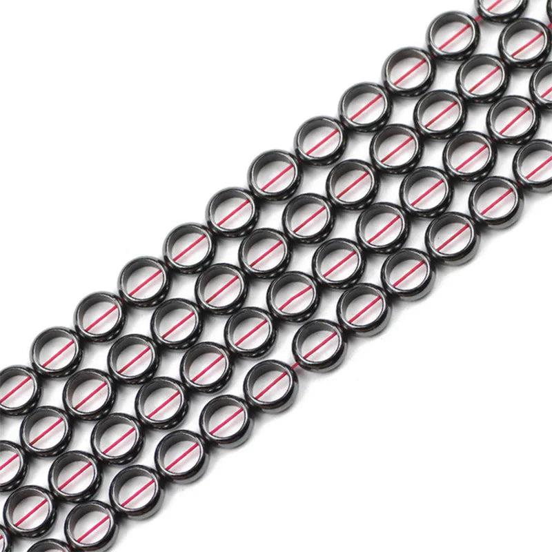 Hematite Natural Stone Round Spacers Beads 10/12MM for Bracelet Making