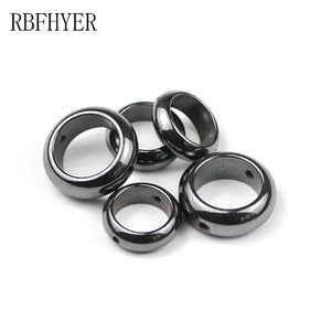 Hematite Natural Stone Round Spacers Beads 10/12MM for Bracelet Making