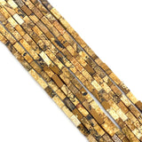 2x4mm Pine Stone Rectangular Tube Beads Flower Charm