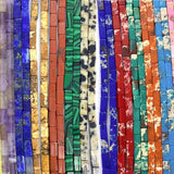 2x4mm Pine Stone Rectangular Tube Beads Flower Charm