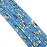 2x4mm Pine Stone Rectangular Tube Beads Flower Charm