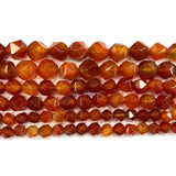 Natural Faceted Red Agate Spacer Beads for DIY Jewelry Making