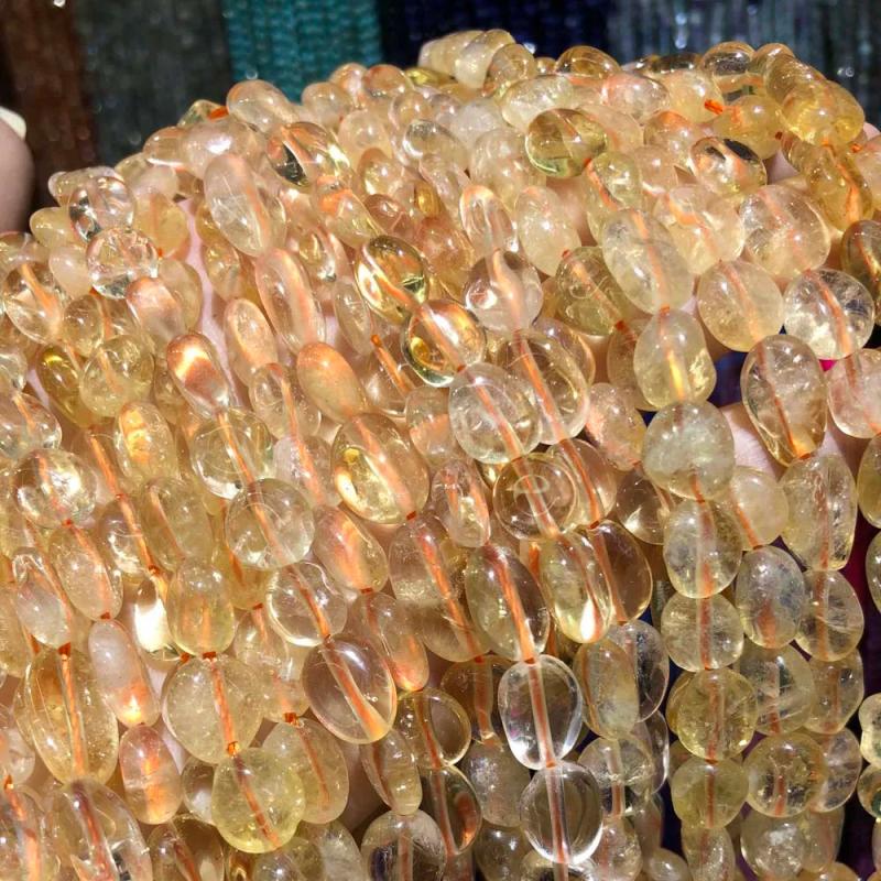 Natural Stone Citrine Quartz Beads 14'' Strand for Jewelry Making