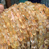 Natural Stone Citrine Quartz Beads 14'' Strand for Jewelry Making