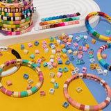 35pcs 5x6mm Enamel Beads For Bracelets Making DIY Colorful Beads