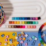 35pcs 5x6mm Enamel Beads For Bracelets Making DIY Colorful Beads