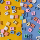 35pcs 5x6mm Enamel Beads For Bracelets Making DIY Colorful Beads