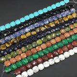 12mm 16Pcs Natural Stone Loose Beads Square 18 Colors DIY Necklace