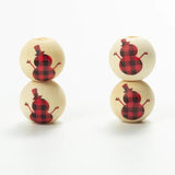 Christmas Tree Elk Bear Beaded DIY Accessories Tassel Wooden Beads