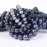 Natural Stone Beads Round Pearl for Jewelry Making 4-9mm 15''