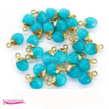 Jades Stone Spacer Beads 8x10mm Faceted Oval Shape 5Pcs