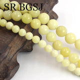 Natural Stone Lemon Jade Round Spacer Beads 6/8/10mm