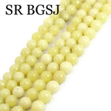 Natural Stone Lemon Jade Round Spacer Beads 6/8/10mm