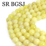 Natural Stone Lemon Jade Round Spacer Beads 6/8/10mm