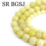 Natural Stone Lemon Jade Round Spacer Beads 6/8/10mm