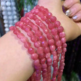 6mm Rhodochrosite Faceted Stone Beads for Jewelry Making