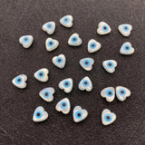 Evil Eye Heart Charm Seawater Shell Beads for Jewelry Making