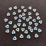 Evil Eye Heart Charm Seawater Shell Beads for Jewelry Making