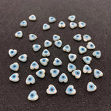 Evil Eye Heart Charm Seawater Shell Beads for Jewelry Making