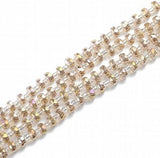Austrian Crystal Beads 6x8mm 50pcs Flat Round Glass Bead