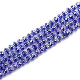 Austrian Crystal Beads 6x8mm 50pcs Flat Round Glass Bead
