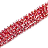 Austrian Crystal Beads 6x8mm 50pcs Flat Round Glass Bead