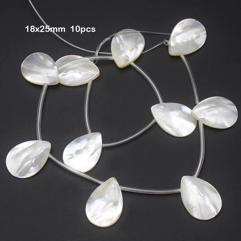10pcs Natural Mother of Pearl Shell for DIY Jewelry Making