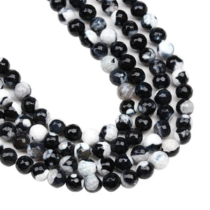 Striped Agate Round Beads for Jewelry Making 8-10MM Size
