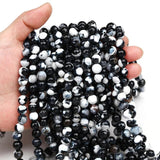 Striped Agate Round Beads for Jewelry Making 8-10MM Size