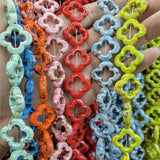 15pcs 21x20mm Flower Ceramic Beads Jewelry Making Spacer DIY Accessories