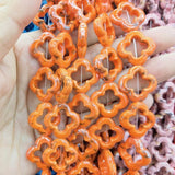 15pcs 21x20mm Flower Ceramic Beads Jewelry Making Spacer DIY Accessories