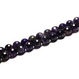 Faceted Amethysts Deep Purple Stone Beads 4/6/8/10/12mm Strand 15.5''