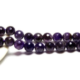 Faceted Amethysts Deep Purple Stone Beads 4/6/8/10/12mm Strand 15.5''
