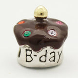 Birthday Cake Charm European Beads DIY Jewelry Accessories Alloy