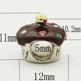 Birthday Cake Charm European Beads DIY Jewelry Accessories Alloy